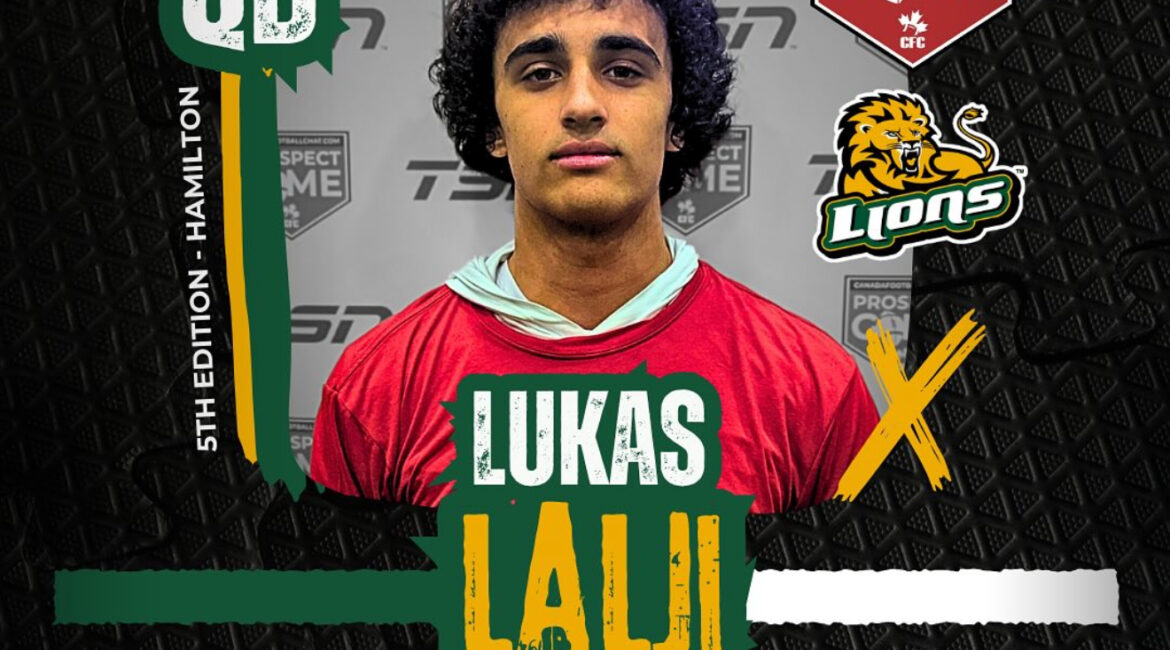 Vancouver’s Lukas Lalji earns CFC Prospect Game selection. David Sidoo Sports celebrates this rising star’s journey in Canadian high school football